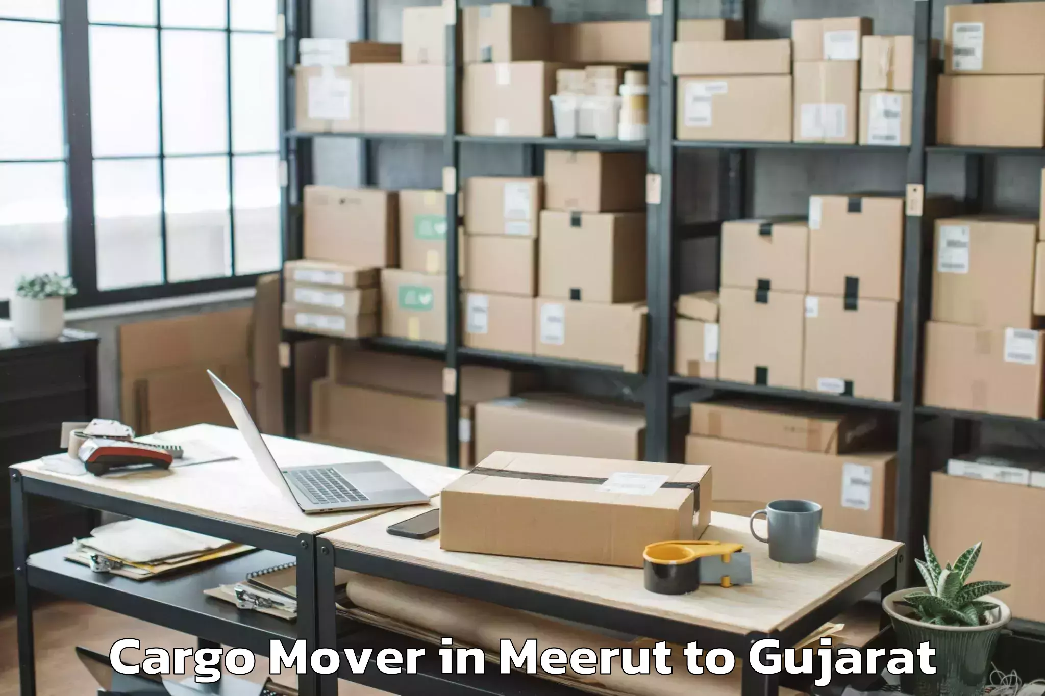 Top Meerut to Anklav Cargo Mover Available